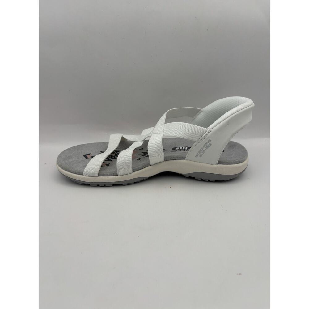 Skechers Reggae Hands Free Slip In White Sandals Women Size 7 - Picture 6 of 9